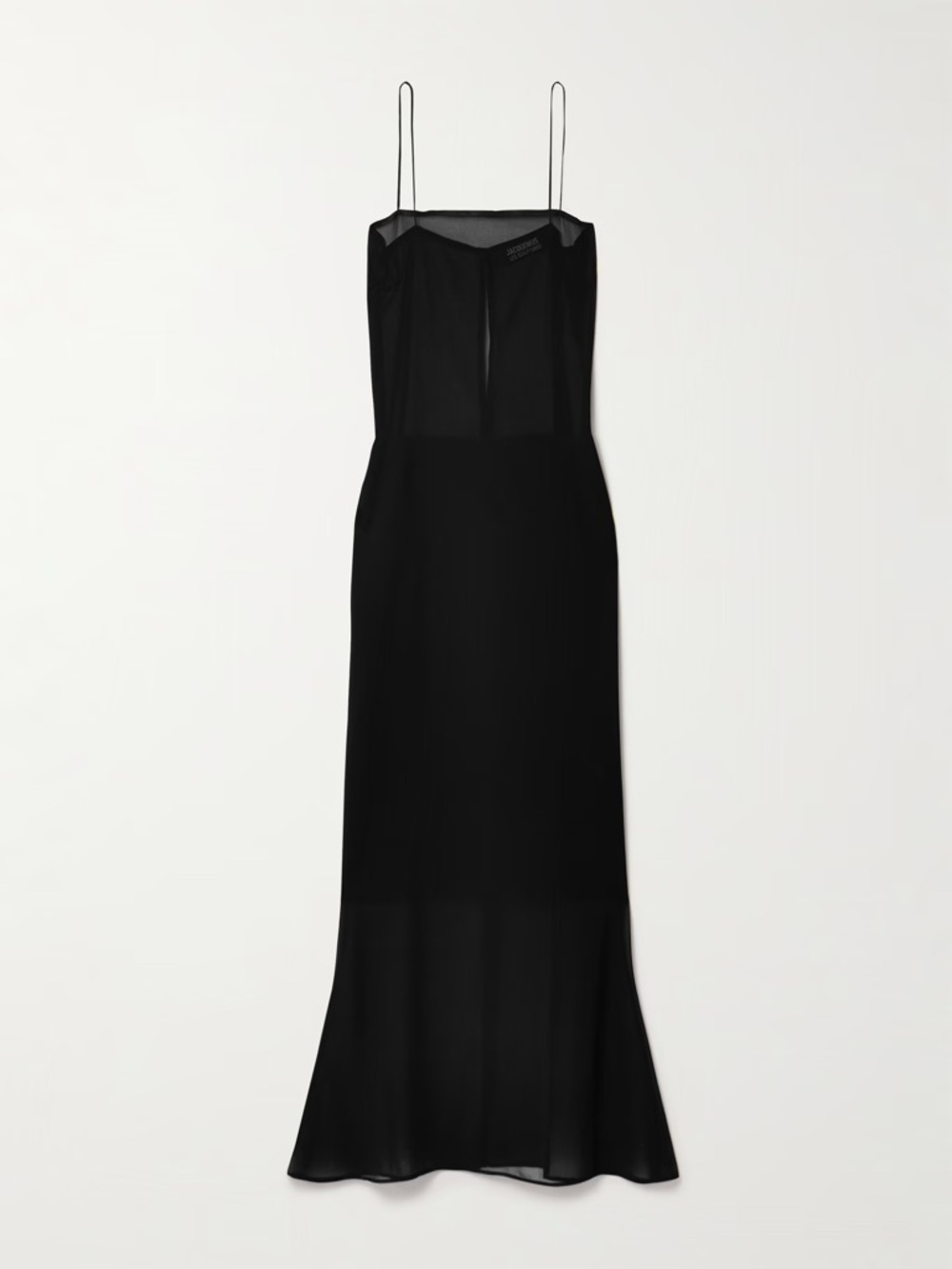 BRAND NEW Jacquemus Black Sheer Slip Dress - Picture 7 of 8